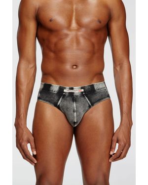 DIESEL Denim-Effect Briefs - Blue