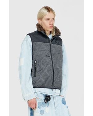 DIESEL Chaleco Acolchado Con Cuello Interior Suave - Azul