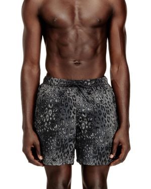 DIESEL Badeshorts Mit Animal-Print - Braun