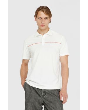 DIESEL Polo Shirt With Contrast Piping - White
