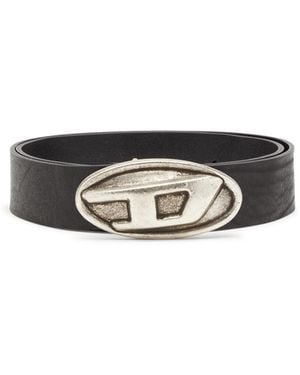 DIESEL 4 Cm Belt With Oval D Buckle - White