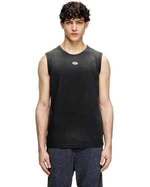 Diesel Faded tank top with puffy Oval D - T-Shirts Mens in