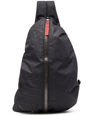 DIESEL Zaino monospalla in shell jacquard - Blu