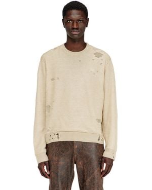 DIESEL Destroyed Linen Jumper - Natural
