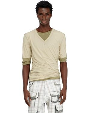 DIESEL Twisted Double-Layer Top - Multicolour