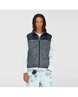DIESEL Chaleco Acolchado Con Cuello Interior Suave - Azul