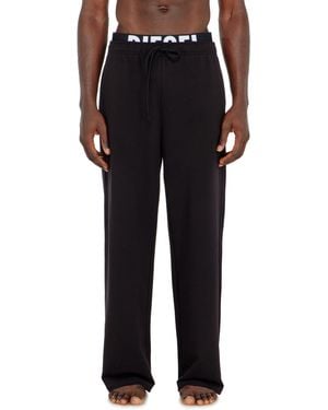 DIESEL Cotton Sweatpants With Logo Waistband - Black