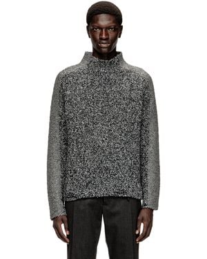 DIESEL Bouclé-Strickpullover Mit Ärmelbändern - Grau