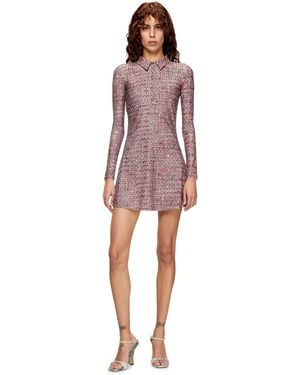 DIESEL Lycra Dress With Bouclé Print - Purple