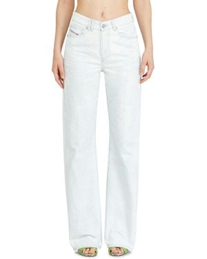 DIESEL Regular Jeans High Waist 1971 D-Sent, Button Fly - White