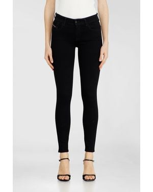 DIESEL Skinny Jeans Regular Waist 2017 Slandy, /Dark, Zip Fly - Blue