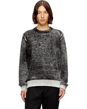 DIESEL Jumper With Faded Reverse Print - Black