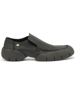 DIESEL D-Mathieu-Brushed Leather Loafer With Rubber Sole - マルチカラー