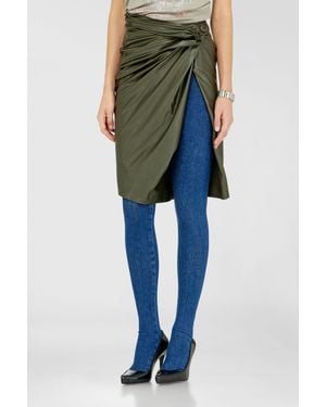 DIESEL Draped Pencil Skirt With Split - Black
