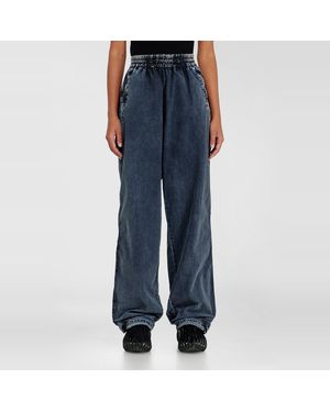 DIESEL Acid-Wash Track Trousers - Blue
