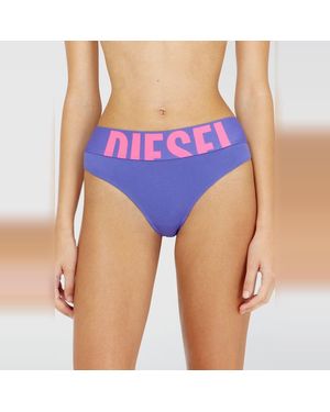 DIESEL Three-Pack Thongs With Cut-Off Logo - Blue