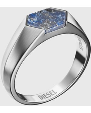 DIESEL Lapis Signet Ring - Blue