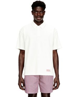 DIESEL Chemise Polo En Coton Éponge - Blanc