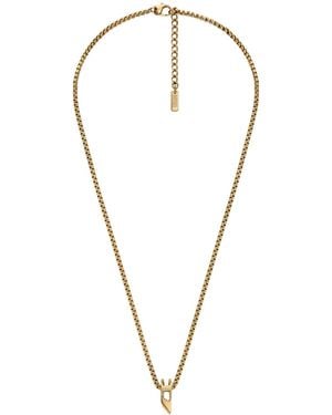DIESEL Stainless Steel Pendant Necklace - Blue