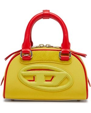 DIESEL 1Dr Dome-Colour-Block Small Bowling Bag - Yellow