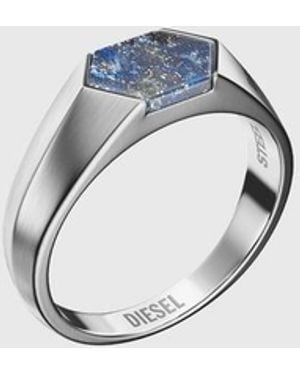 DIESEL Lapis Signet Ring - Blue