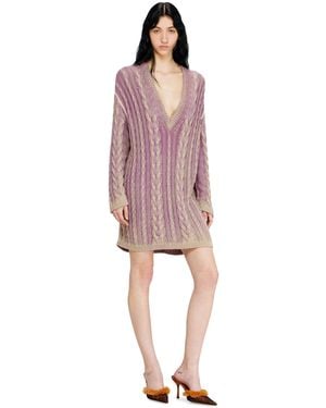 DIESEL Short Sweater Dress - Pink