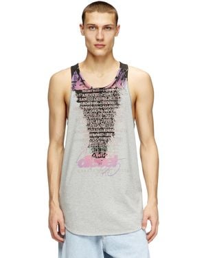 DIESEL Canotta Con Stampa Dj - Bianco