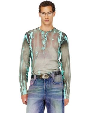 DIESEL Grandad T-Shirt - Blue