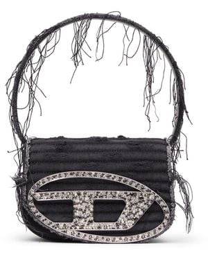 DIESEL 1dr Denim Crossbody Bag - Black