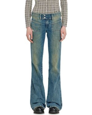 DIESEL Bootcut Jeans Low Waist D-Hush, Mittelblau, Reißverschluss