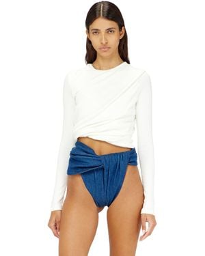DIESEL Rucked-Up Long-Sleeve T-Shirt - Blue