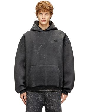 DIESEL Entspannte Scuba-Kapuzenshirt Mit Marmoreffektwäsche - Grau