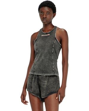 DIESEL Cotton Tank Top With Treated Effect - Multicolor