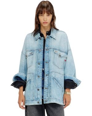 DIESEL Oversized Denim Workwear Jacket - Blue