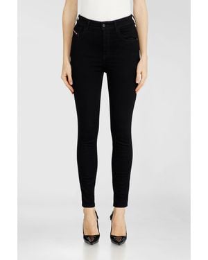 DIESEL Skinny Jeans High Waist 1984 Slandy-High, /Dark, Zip Fly - Black
