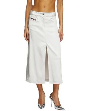 DIESEL Midi Dress In Stretch Satin - White
