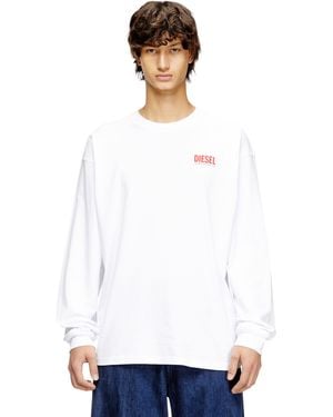 DIESEL Relaxed Long-Sleeve T-Shirt With Logos - White