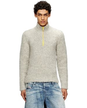 DIESEL Half-Zip Jumper With Contrast Interior - ナチュラル