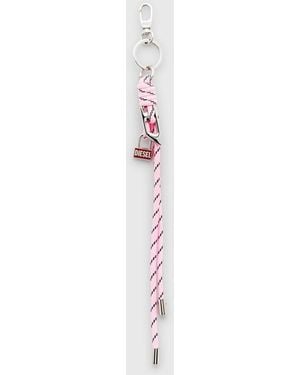 DIESEL Metal And Rope Charm With Pendant - Pink
