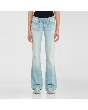 DIESEL Bootcut Jeans Low Waist D-Hush, Light, Zip Fly - Blue