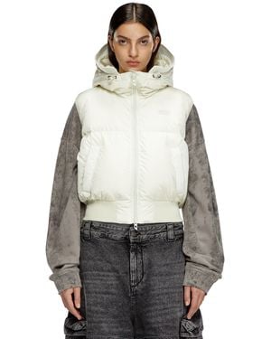 DIESEL Hooded Down Vest - グレー
