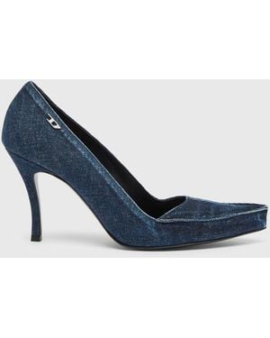 DIESEL D-Lucette-Pumps Aus Denim - Blau