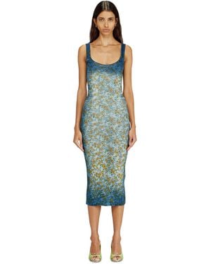 DIESEL Mini Dress With Floral X-Ray Effect - Blue