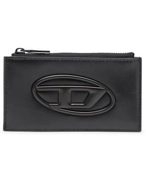 DIESEL Leather Card Holder - Black