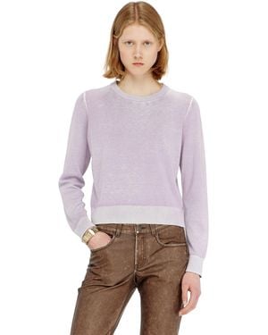 DIESEL Pullover Mit Verblasstem Rückendruck - Lila