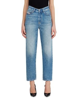 DIESEL Regular Jeans High Waist 1981 D-Went, Light, Button Fly - Blue