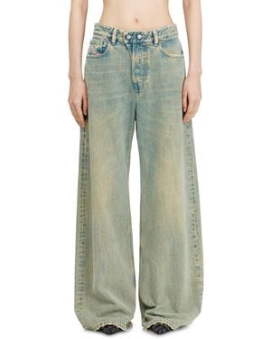 DIESEL Relaxed Jeans Low Waist 1996 D-Sire, Medium, Button Fly - Green