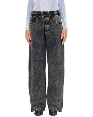 DIESEL Joggers With Denim Effect - Black