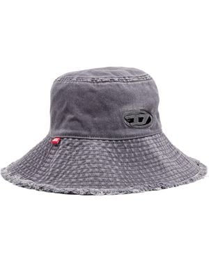 DIESEL Bucket Hat With Cut-Out Embroidered Logo - Multicolour