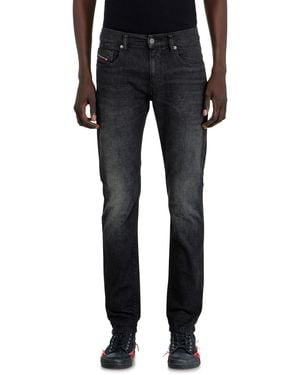 DIESEL Slim Jeans Regular Waist 2019 D-Strukt, /Dark, Zip Fly - Black
